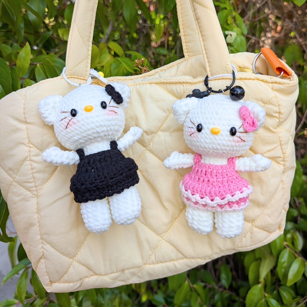 Kawaii Kitty Crochet Plush Bag Charm | Kawaii Soft Cartoon Characters Keychain | Anime Cat Toy Gifts | MakerPlace by Michaels Kawaii Kitty Crochet Plush Bag Charm | Kawaii Soft Cartoon Characters Keychain | Anime Cat Toy Gifts | MakerPlace by Michaels